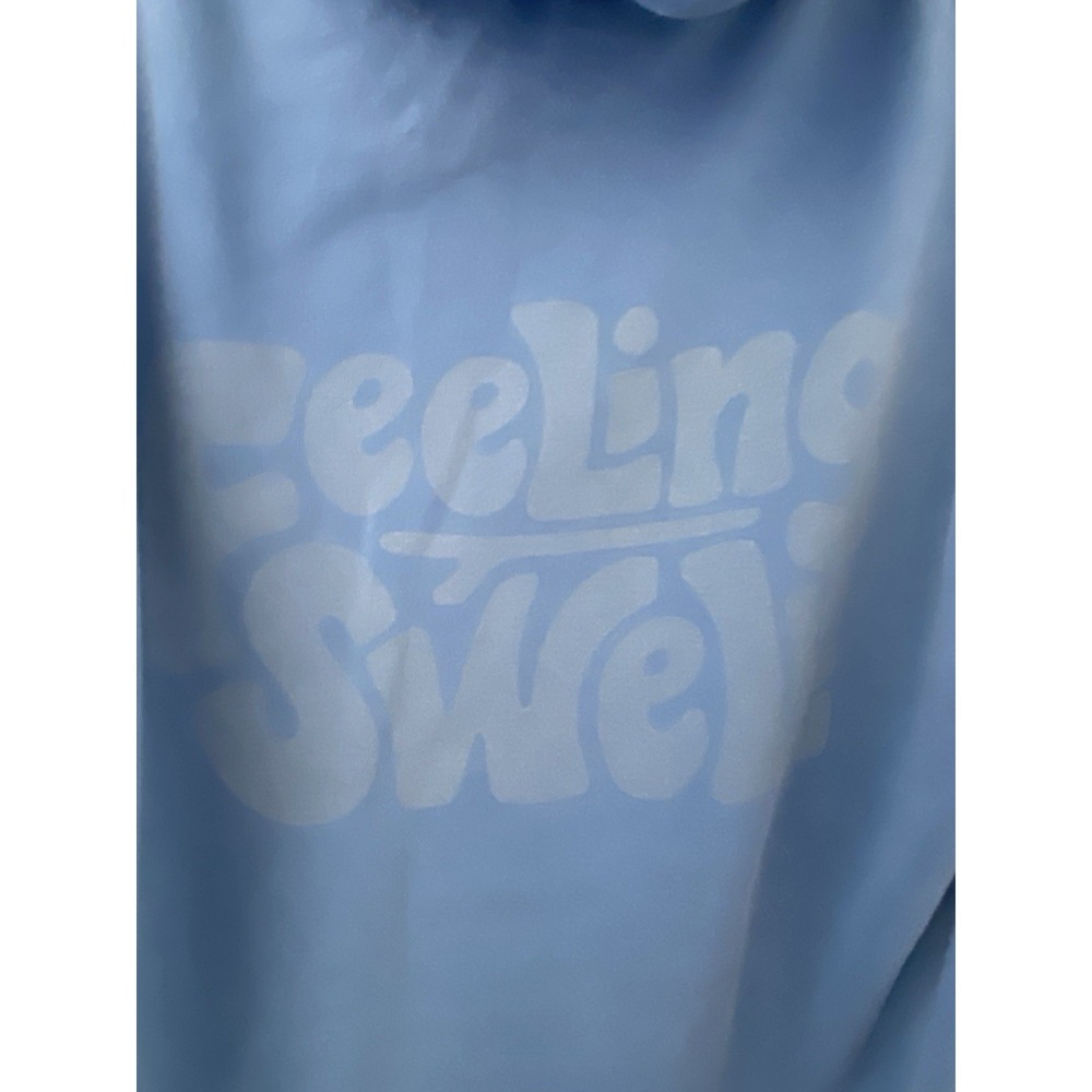 Feeling Swell Surf Hoodie Adult Size Small Light Blue Beach